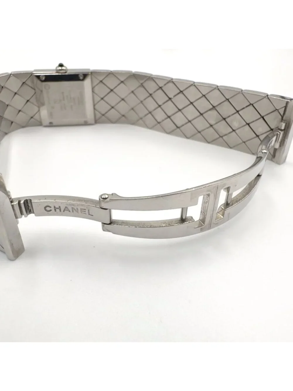 Chanel Quilted SS Silver Black